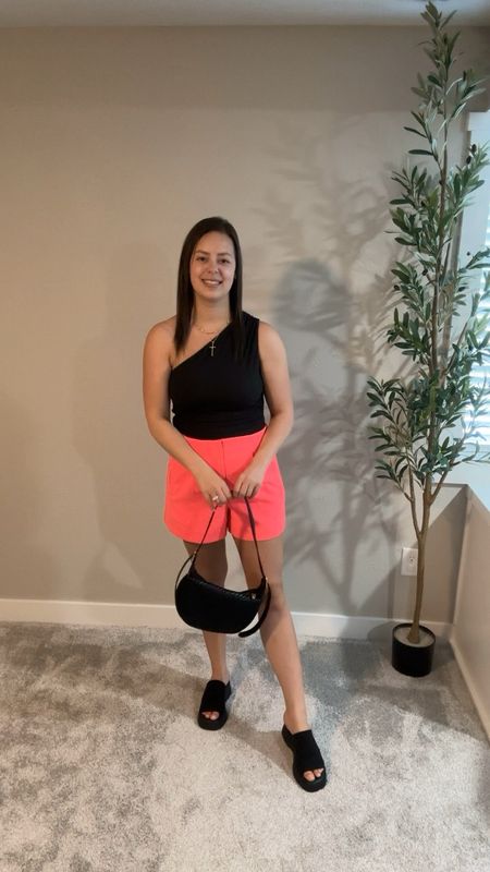 This one shoulder top from Amazon makes such a great date night top! I paired it with this some tailored shorts from Target and my favorite Steve Madden sandals. Wearing my true size medium in top and shorts. I would size up one in the sandals  

#LTKVideo #LTKStyleTip #LTKFindsUnder100
