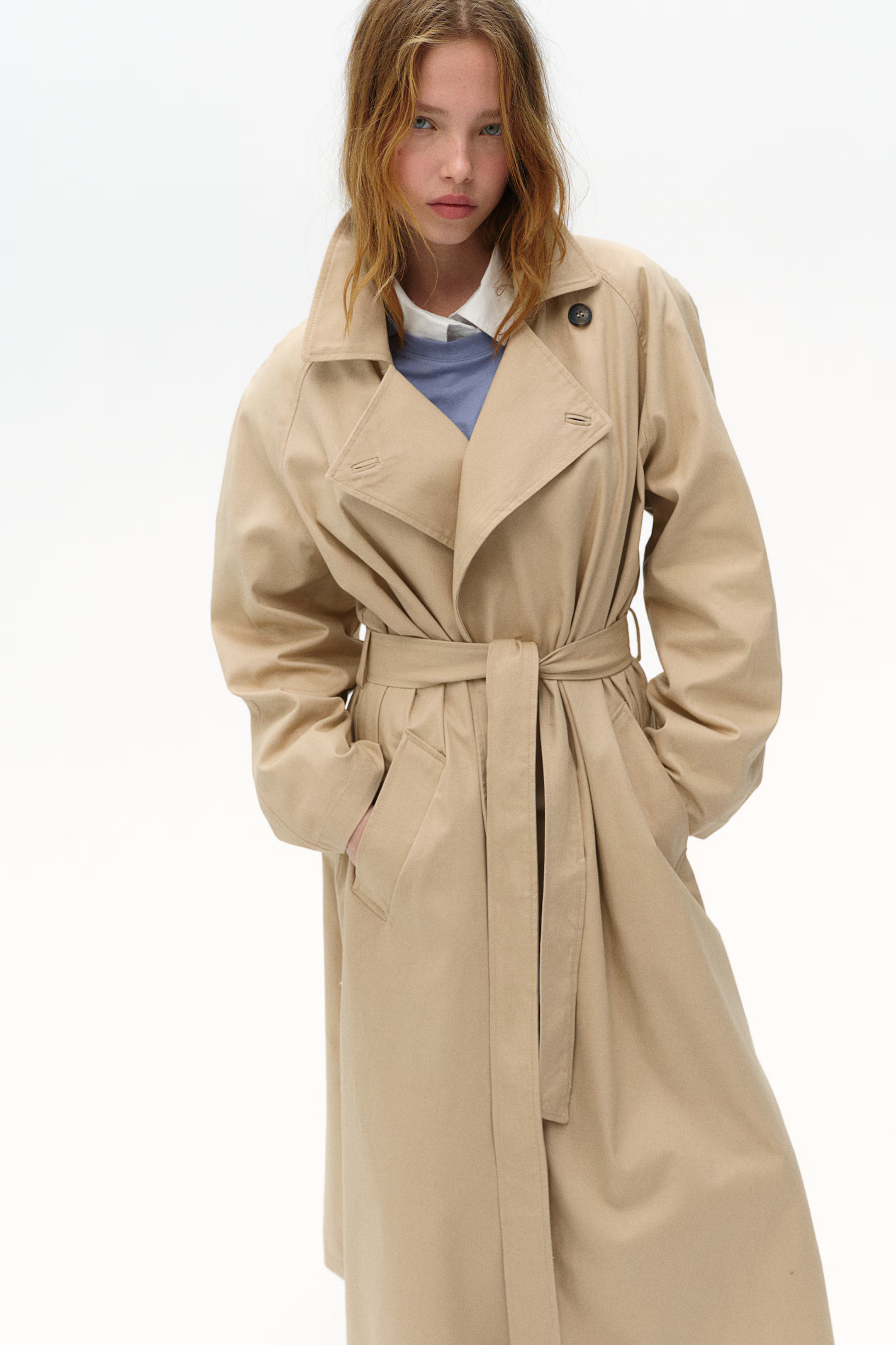 Shoulder-Pad Trench Coat | H&M (US + CA)