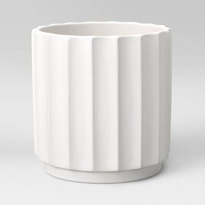 Outdoor Geared Ceramic Planter White - Project 62™ | Target