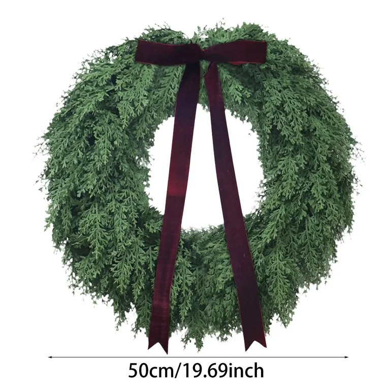 Evergreen Natural Feel Norfolk Artificial Christmas Wreath, Green, 20", by My_Texas_House | Walmart (US)
