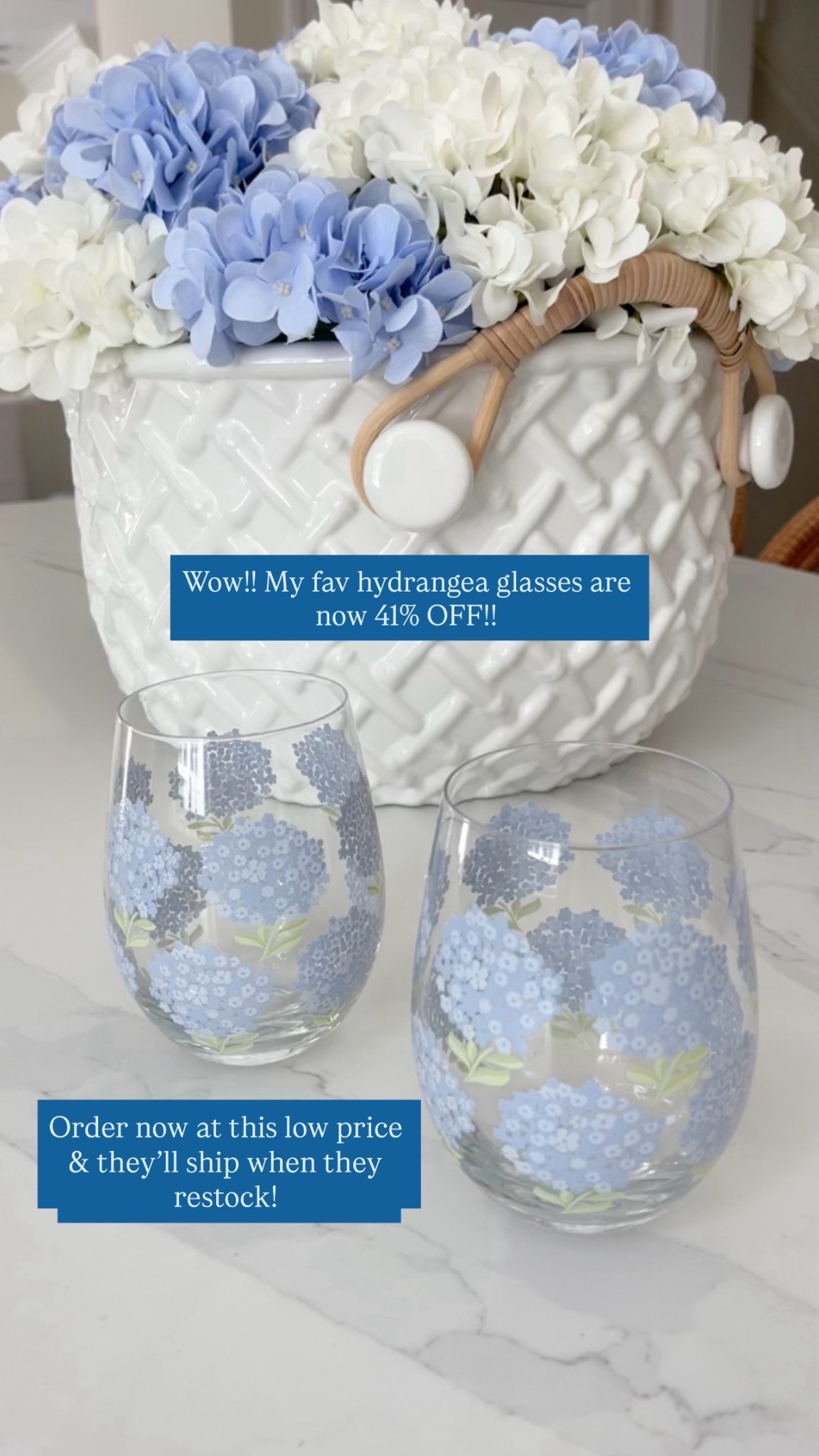 Wow!! Save 41% OFF my favorite hydrangea glasses!! Now under $20 and available to preorder, I just ordered 2 more sets for the beach house! 🙌🏻

#LTKFindsUnder50 #LTKSaleAlert #LTKHome