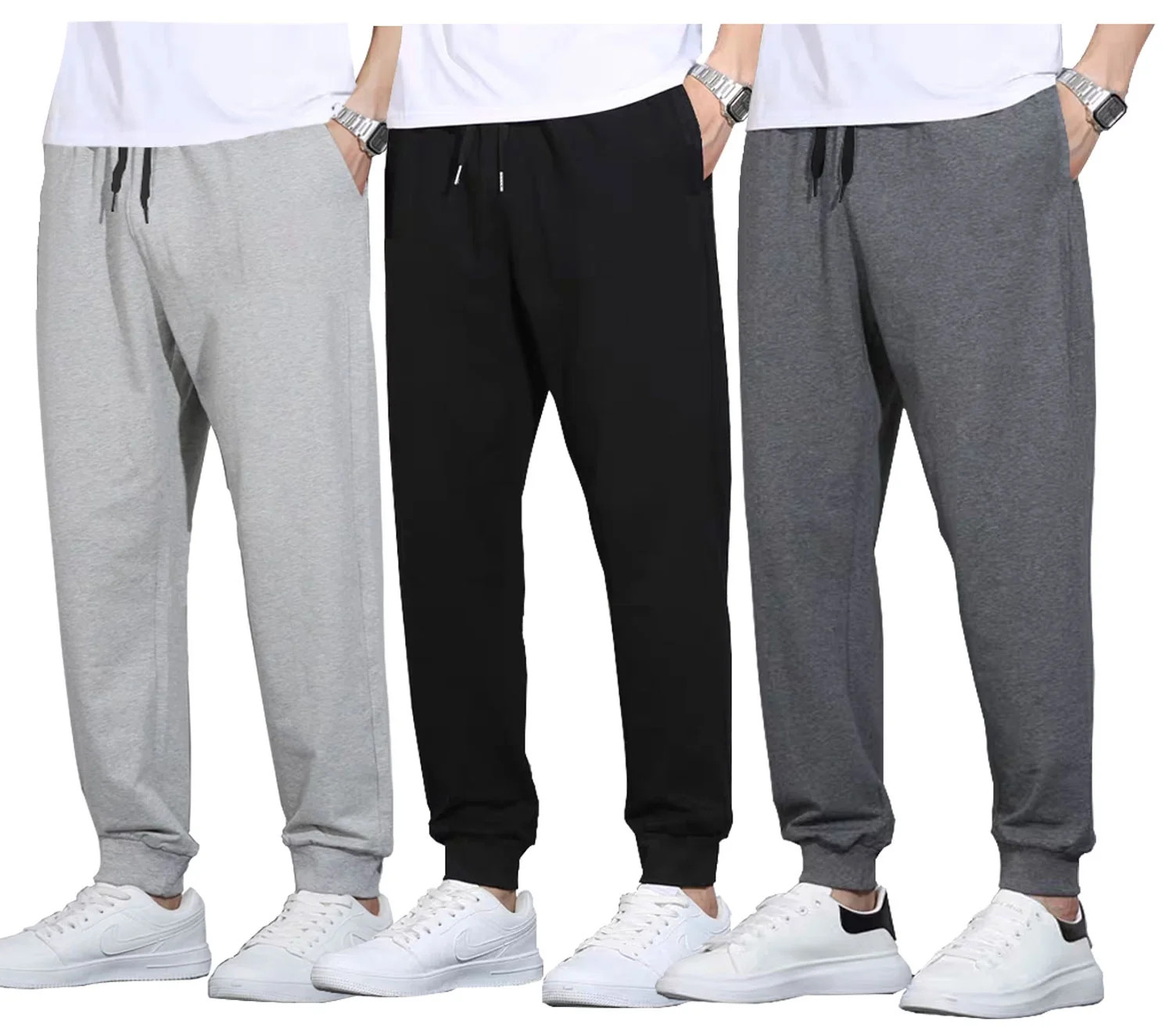SMNDY 3 Pack Men's Active Athletic Casual Jogger Running Sweatpants Workout Gym Pants with Pocket... | Walmart (US)