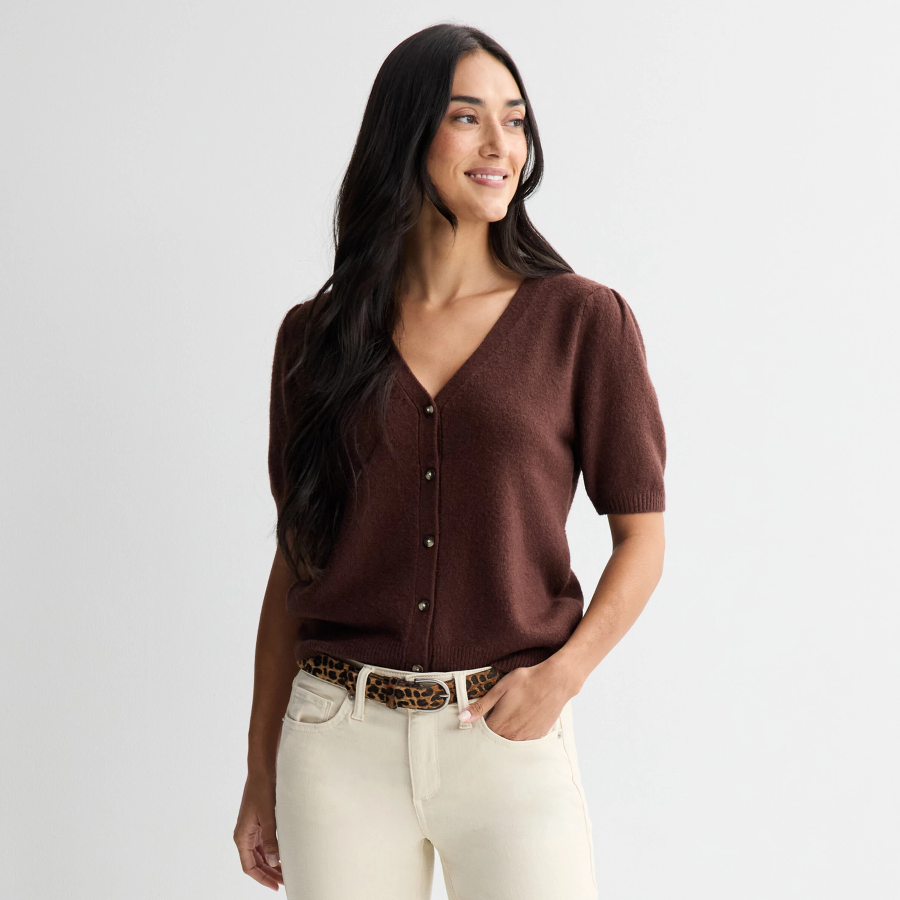 Women's Sonoma Goods For Life® Lightweight Short Sleeve Cardigan | Kohl's