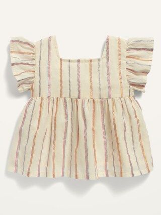 Metallic-Stripe Button-Front Top for Toddler Girls | Old Navy (US)