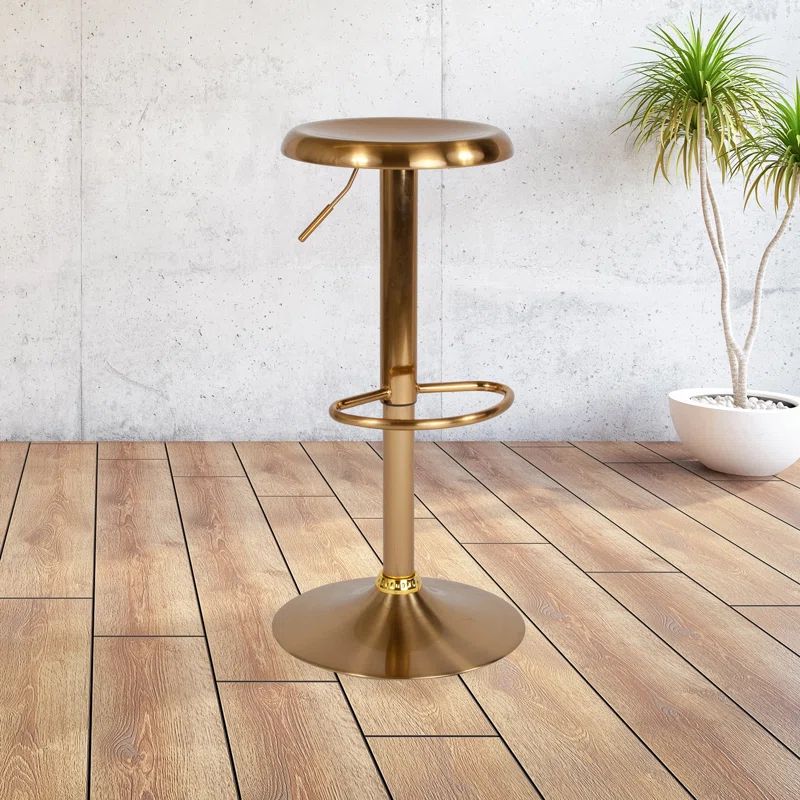 Yuvaan Retro Metal Backless Adjustable-Height Barstool | Wayfair North America