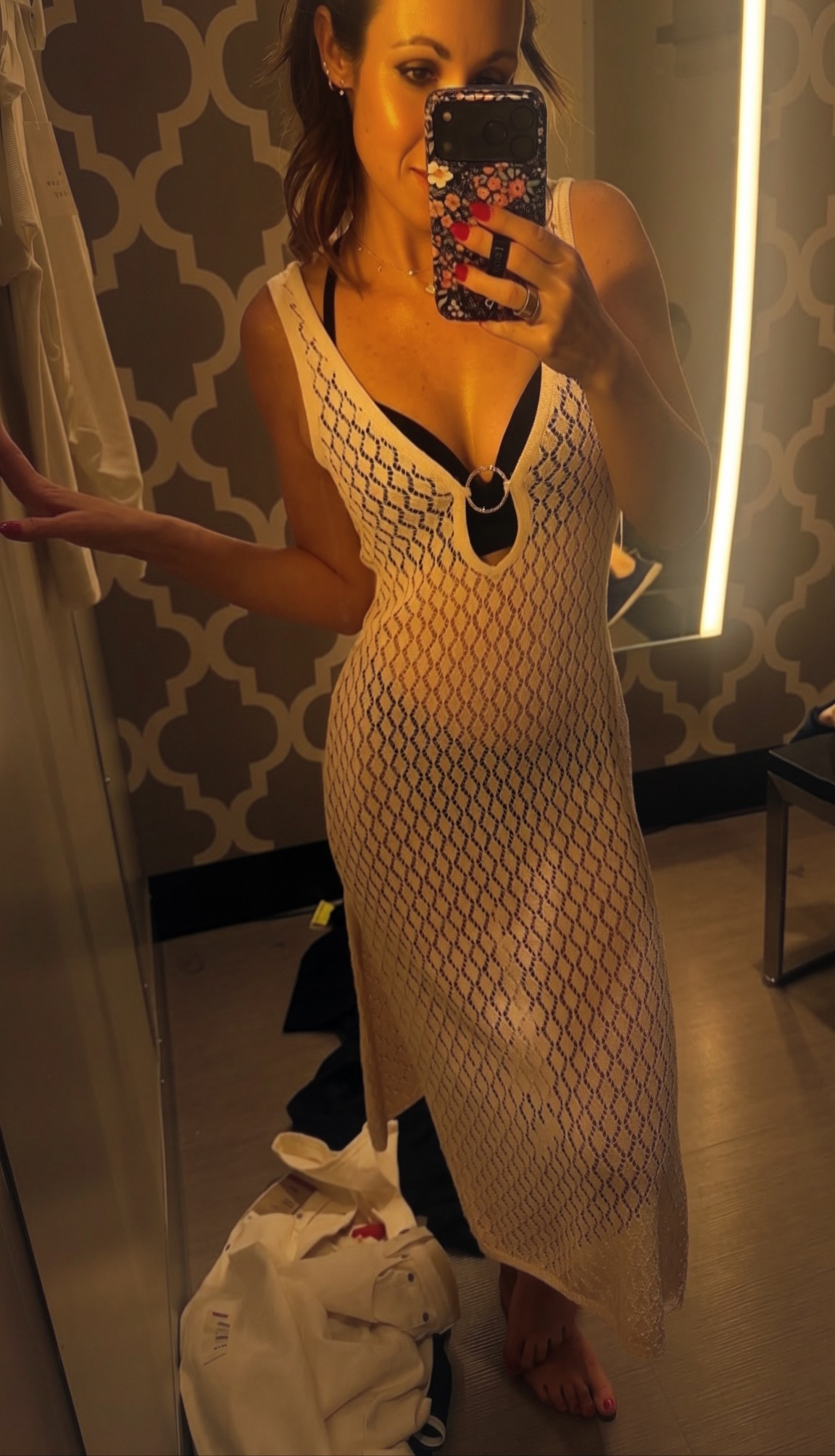 I love this coverup! And the black suit under a nude colored deep c coverup— favorite. 

#LTKSeasonal #LTKOver40 #LTKSwim