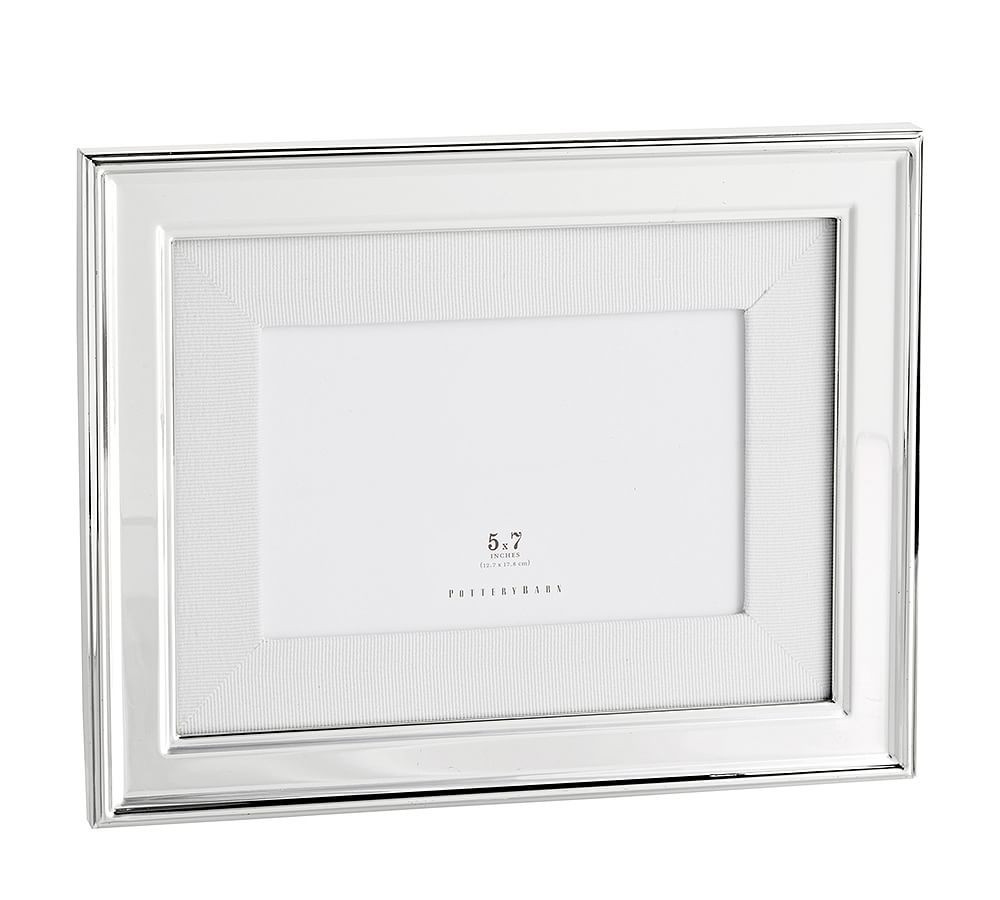 Personalized Silver Grosgrain, 5x7 - White | Pottery Barn (US)
