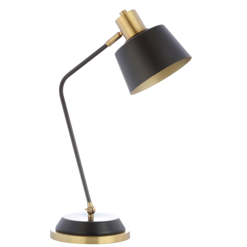 JONATHAN Y Lighting JYL6002 Rochelle Single Light 23" Tall LED Arc Desk Lamp Black / Brass Gold Lamp | Build.com, Inc.