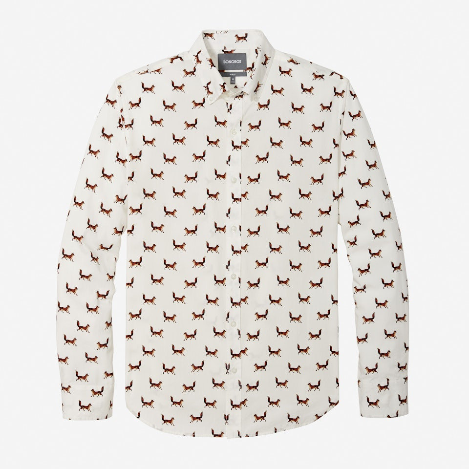 Washed Button Down Casual Shirt Slim for Men by Bonobos - Red Foxes | Bonobos