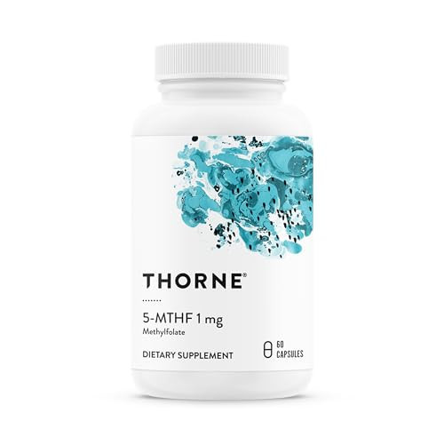 THORNE - 5-MTHF - Methylfolate (Active B9 Folate) Supplement - Supports Cardiovascular Health, Fetal Development, Nerve Health, Methylation & Homocysteine Levels* - 60 Servings - 5-MTHF 1mg | Amazon (US)