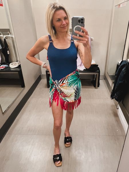 How cute is this little sarong? It has so many colors in it! It will go with so many suits! Wearing small

#LTKSwim #LTKFindsUnder50 #LTKSaleAlert