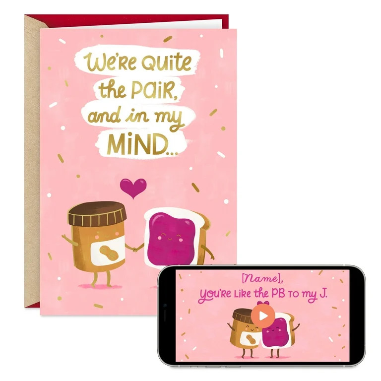 Hallmark Personalized Video Anniversary Card for Husband, Wife, Boyfriend, Girlfriend (Peanut But... | Walmart (US)