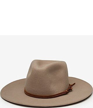 Wyeth Riley Wool Fedora Hat - Taupe | Dillard's