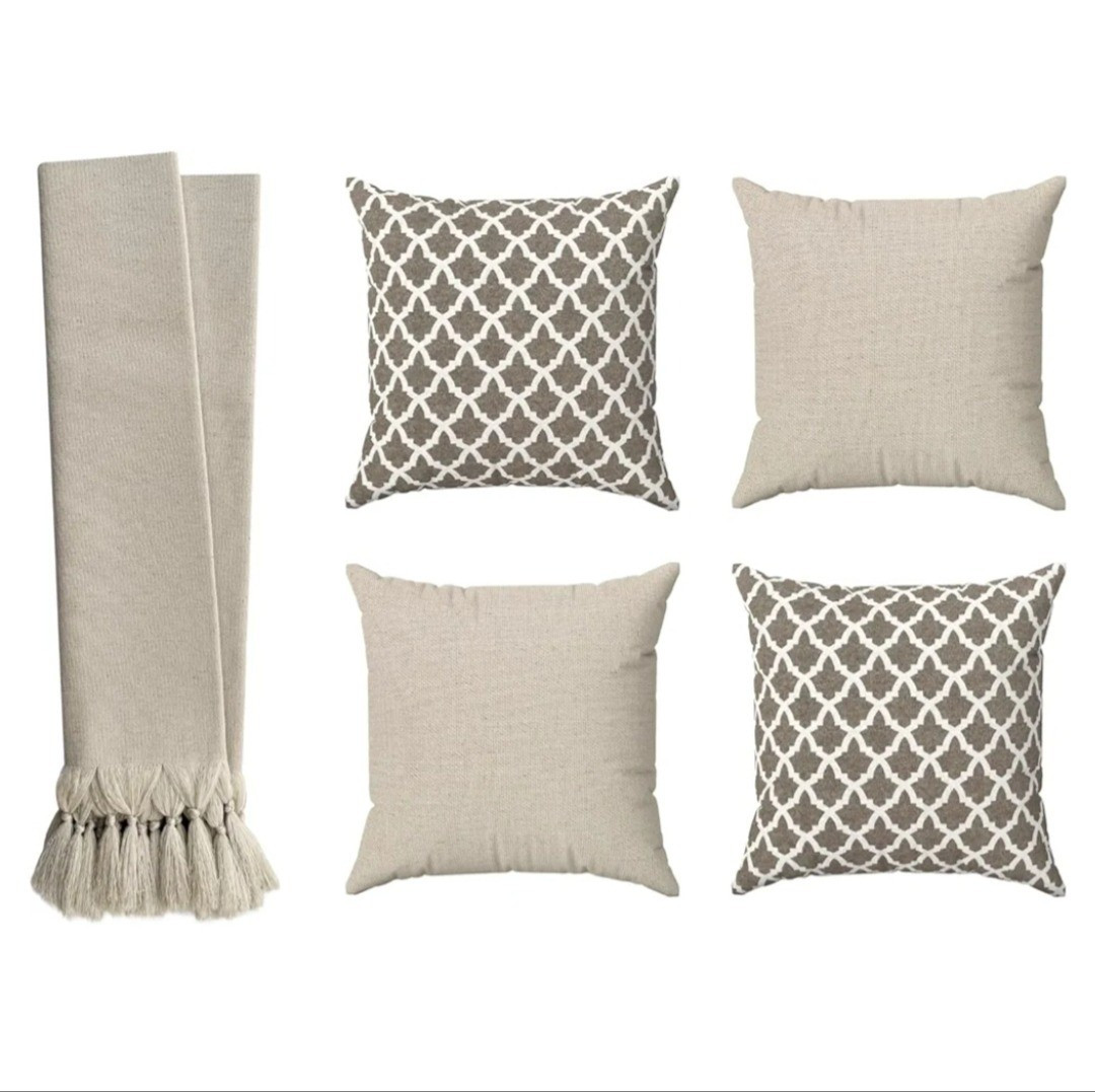Kit manta para sofá bege cru Manta: 2,20 x 1,40Almofadas: 45 x 45

#LTKbrasil #LTKfamily #LTKhome