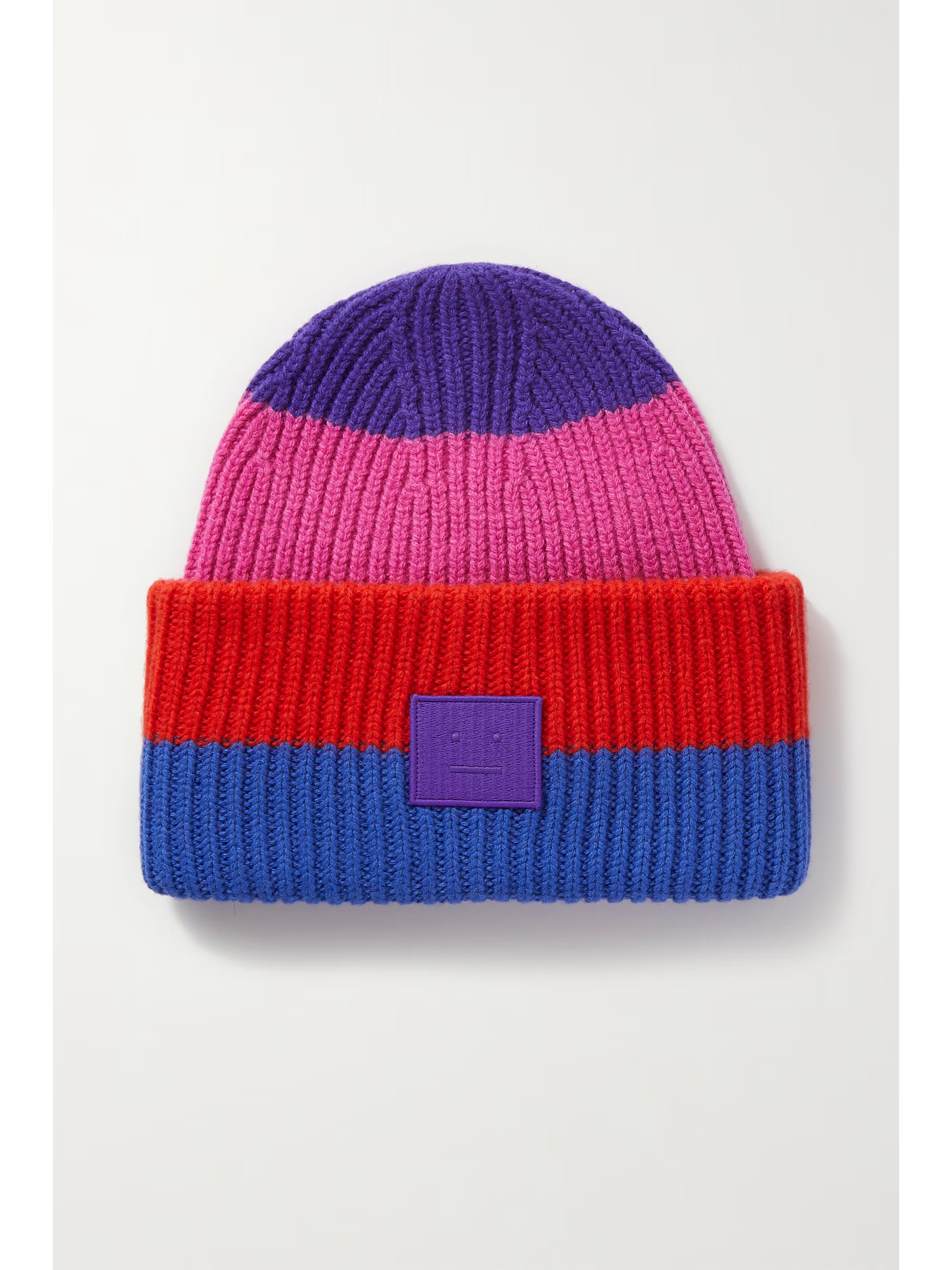 Pansy appliquéd striped ribbed wool beanie | NET-A-PORTER (UK & EU)