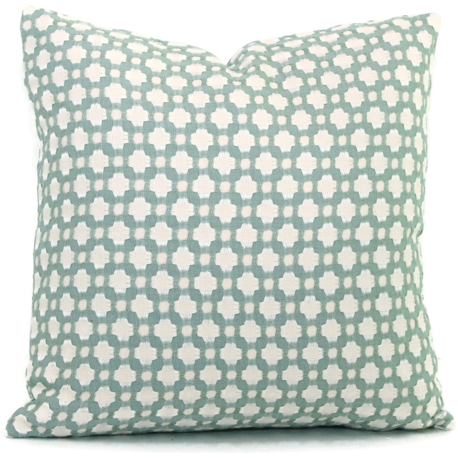 Schumacher Betwixt Pillow Cover: Aqua Mineral Woven Accent Pillow | Etsy (US)