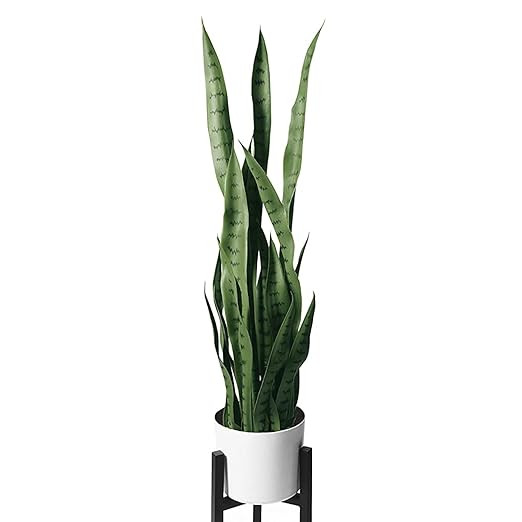flybold Artificial Fake Snake Plants - Faux Indoor Plant - Modern Decor Artificial House Plant - ... | Amazon (US)