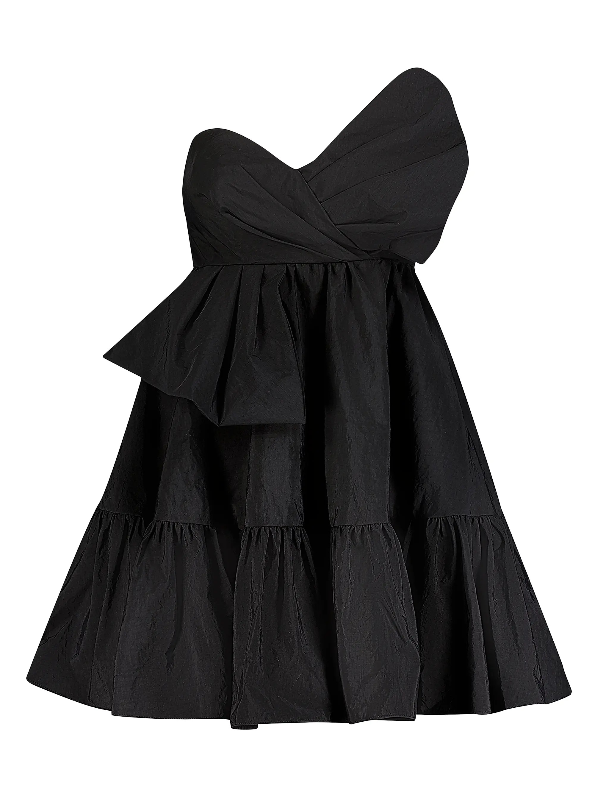Faille Twist-Bow A-Line Minidress | Saks Fifth Avenue