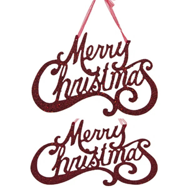 2 Piece Holiday Merry Christmas Sign Set | Wayfair North America