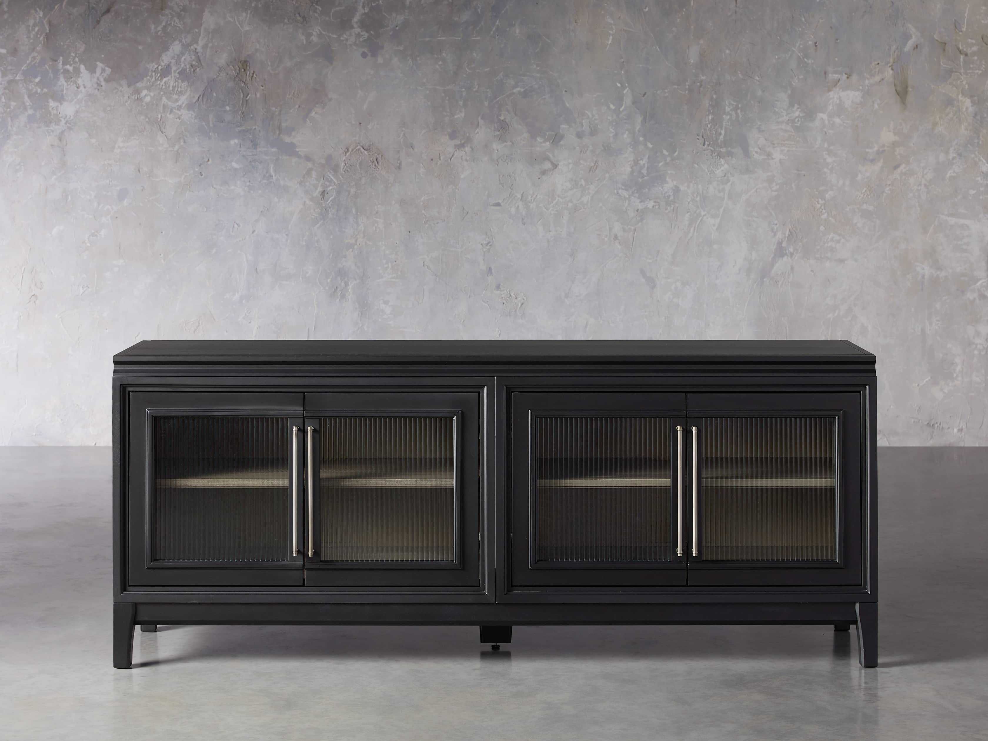 Rowan Modular Reeded Glass Media Console | Arhaus