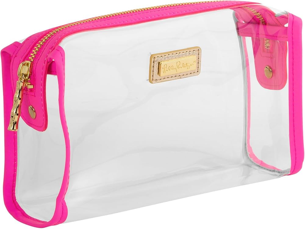 Lilly Pulitzer Clear Zipper Pouch, Cute Pencil Case for Adults, Travel Toiletry Bag, Small Pouch ... | Amazon (US)