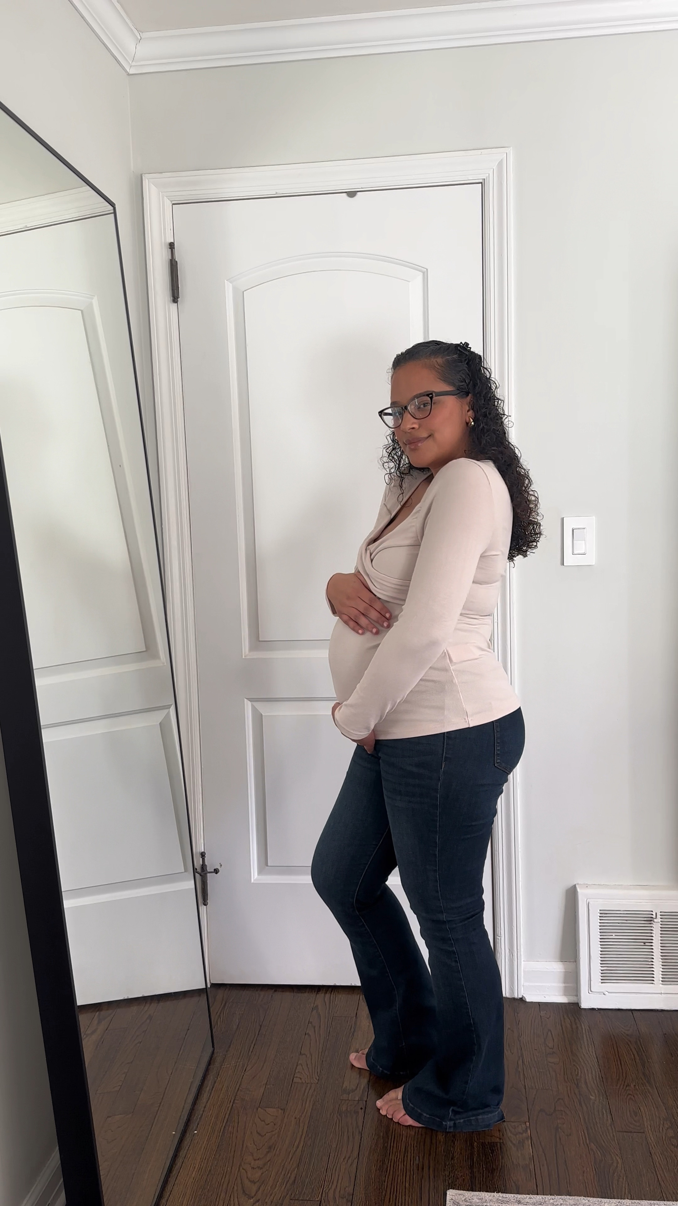 Bump friendly casual outfit ✨
I’m loving these maternity Sofia flare jeans from Walmart, so trendy and comfortable on my bump, wearing a size 12. This top is so cute wearing a size large. Paired it with my favorite coatigan, wearing a size large. 

#LTKSeasonal #LTKstyletip #LTKbump