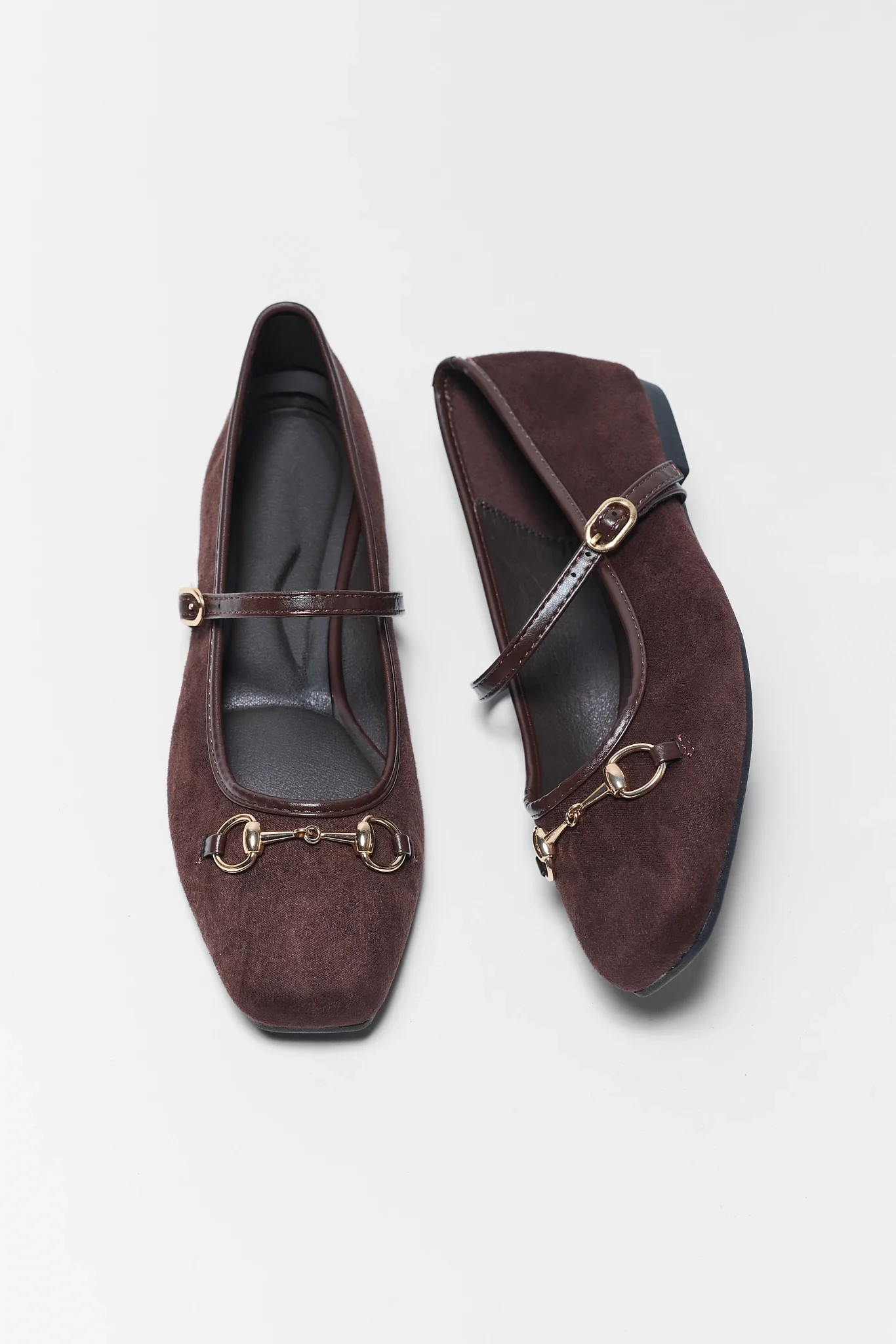 Brown Horsebit Ballet Flats | Avara
