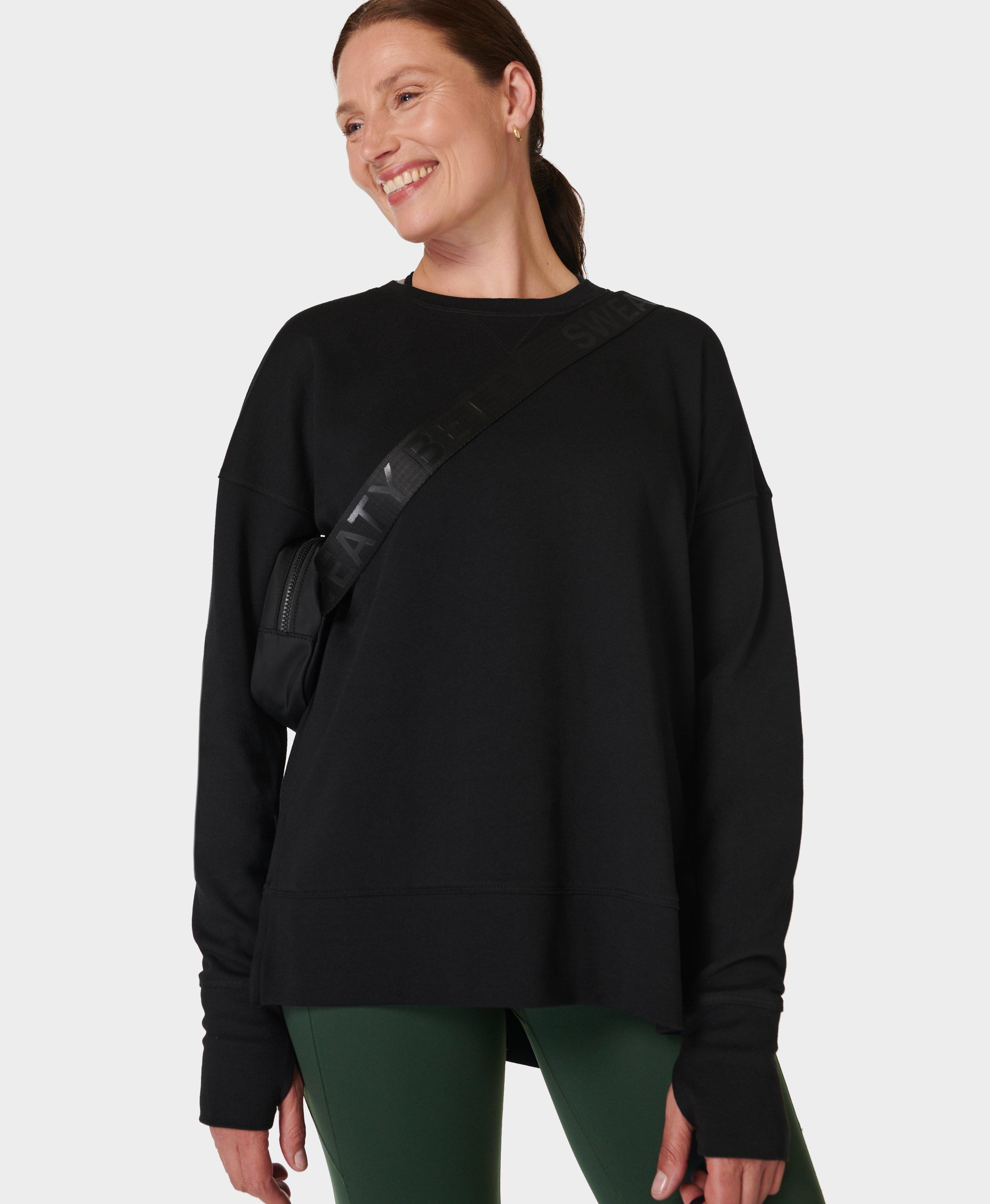 After Class Longline Sweatshirt - Black | Women's Jumpers + Hoodies | Sweaty Betty | Sweaty Betty UK