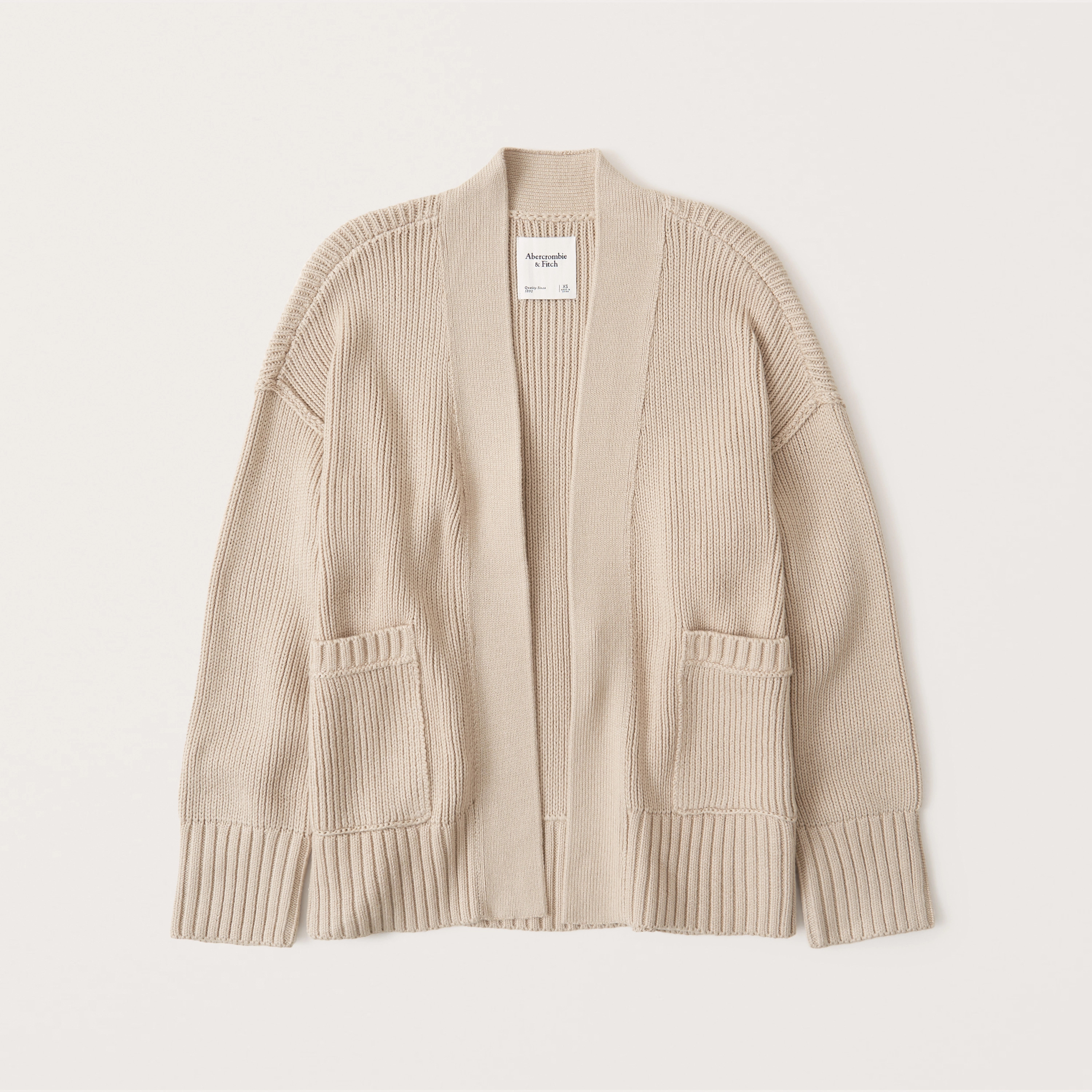 Women's Side Slit Cotton-Blend Cardigan | Women's New Arrivals | Abercrombie.com | Abercrombie & Fitch (US)