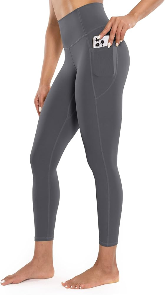 Workout Leggings with Pockets for Women High Waist Yoga Pants 7/8 Tummy Control Athletic Tights 2... | Amazon (US)