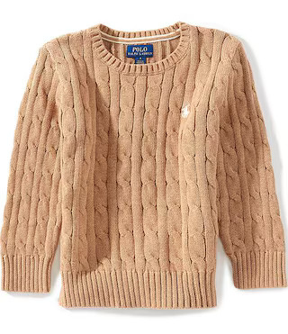 Polo Ralph Lauren Little Boys Long-Sleeve Cable-Knit Sweater | Dillard's | Dillard's