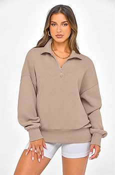 PRETTYGARDEN Womens Half Zip Sweatshirts Fleece Hoodies 2024 Trendy Long Sleeve Pullover Tops Fal... | Amazon (US)