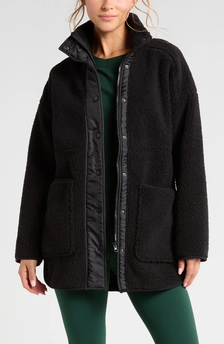 Zella Cozy Faux Shearling Jacket | Nordstrom | Nordstrom