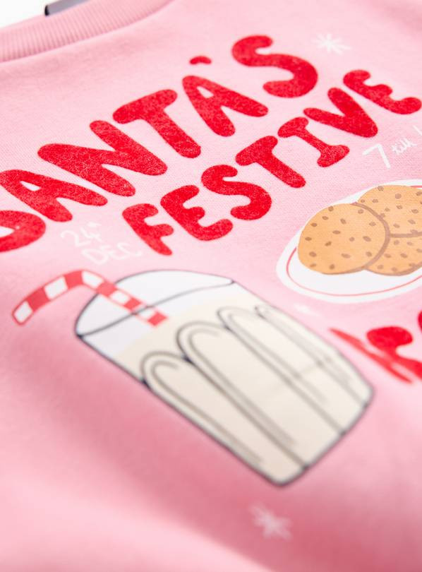 Christmas Feast Pink Sweatshirt 2-3 years | Tu Clothing