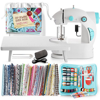 Mini Portable Sewing Machine & Complete Supplies Kit for Beginners and Kids - 122 Piece | Macy's