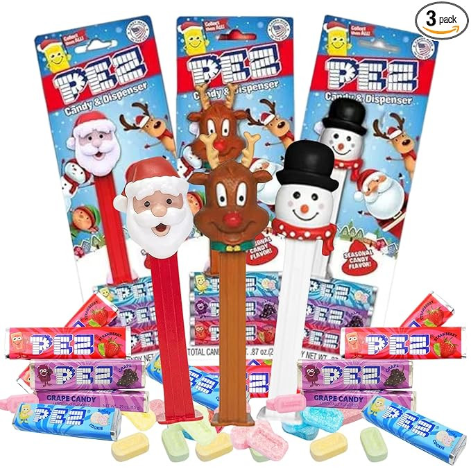 Christmas Candy Dispensers with Refill Rolls, Assorted Holiday Characters, Stocking Stuffers for ... | Amazon (US)