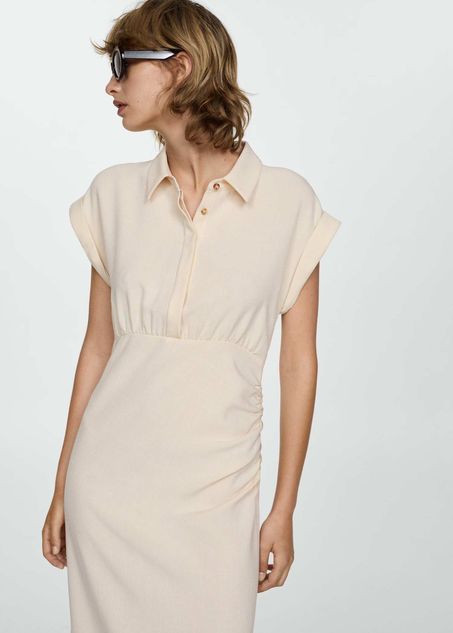 Draped shirt dress | Mango (US/MX/AU)