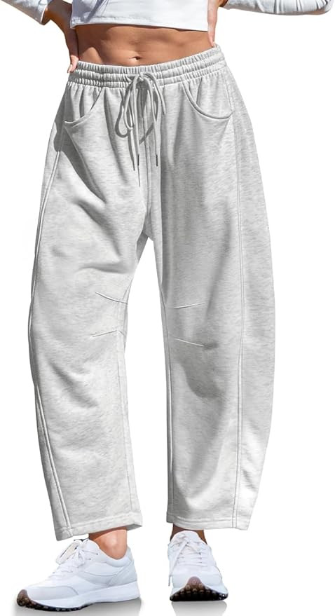 TARSE Women’s Barrel Sweatpants Loose Fit Lounge Pants Casual Wide Leg Pants Cotton Comfy Elast... | Amazon (US)