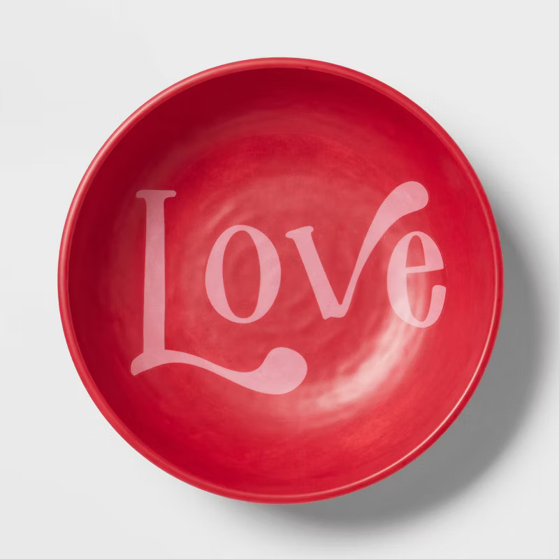 37oz Melamine Love Serving Bowl Red - Threshold™ | Target