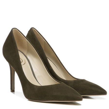 Sam Edelman Hazel Military Green Stiletto Heel Pointed Closed Toe Dress Pumps (Military Green 9) | Walmart (US)