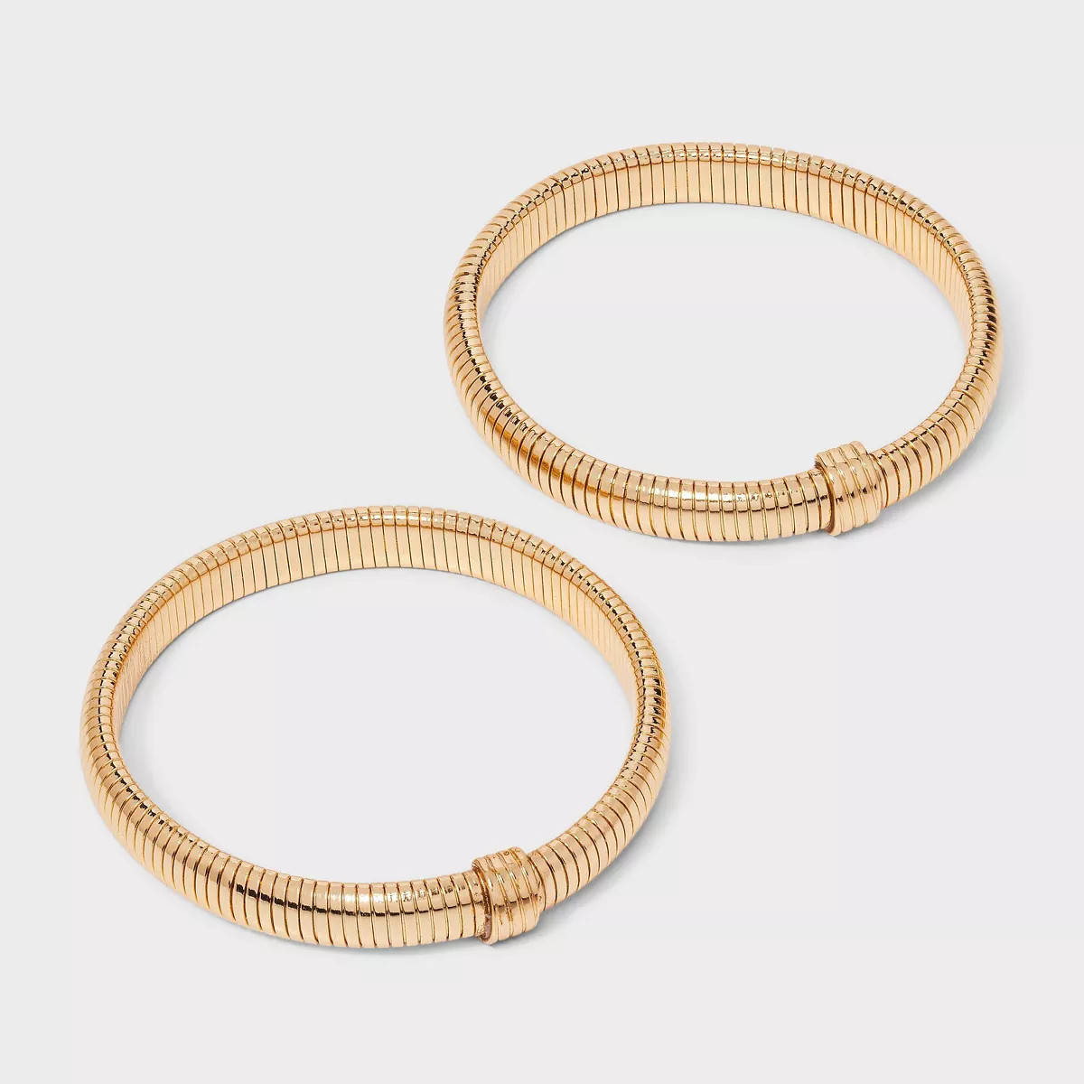 Ribbed Bracelet Set 2pc - A New Day™ Gold | Target