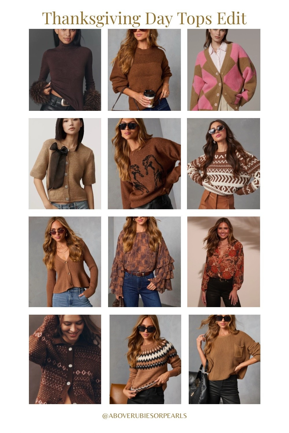 Cozy knits, silky blouses, and the prettiest fall neutrals 🤎
These are my must-have tops for Thanksgiving — all linked on LTK (VICI has so many good ones right now!).
#VICIPartner #ThanksgivingOutfits #LTKFallFashion 

#LTKHoliday #LTKSeasonal #LTKStyleTip