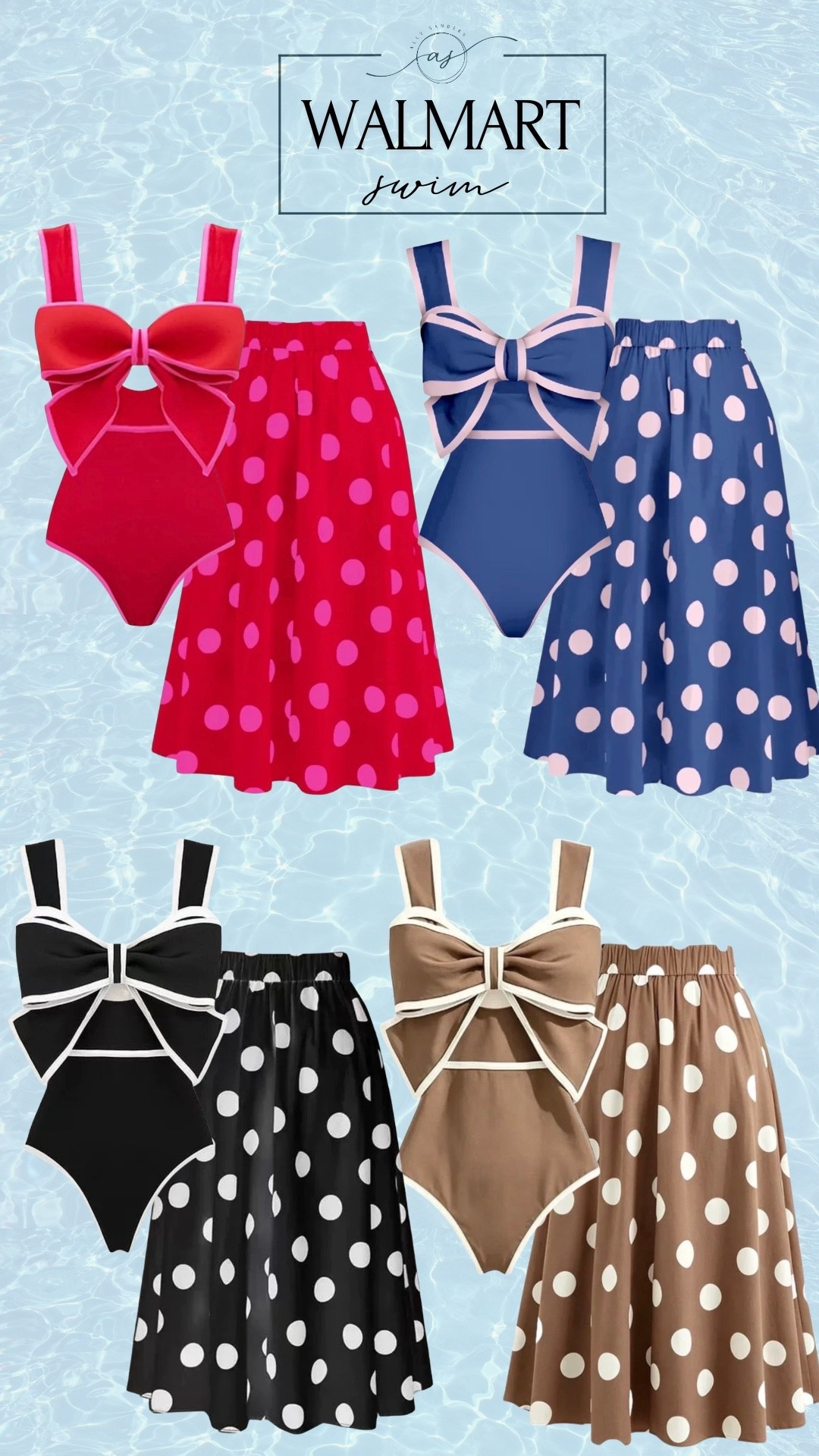 Super  cute new swimsuits and matching skirts from Walmart.

#LTKootd #LTKmomlife #LTKSwim