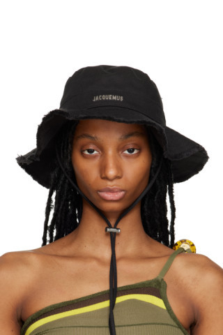 Black 'Le Bob Artichaut' Beach Hat | SSENSE