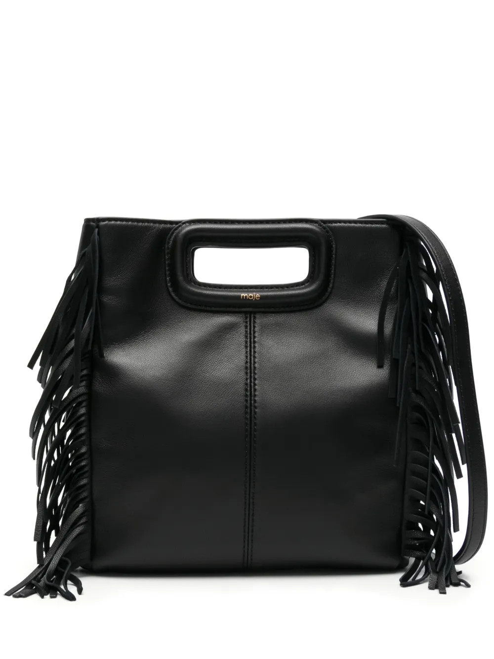 Maje Bolso Shopper M Con Flecos | Negro | FARFETCH ES | Farfetch Global