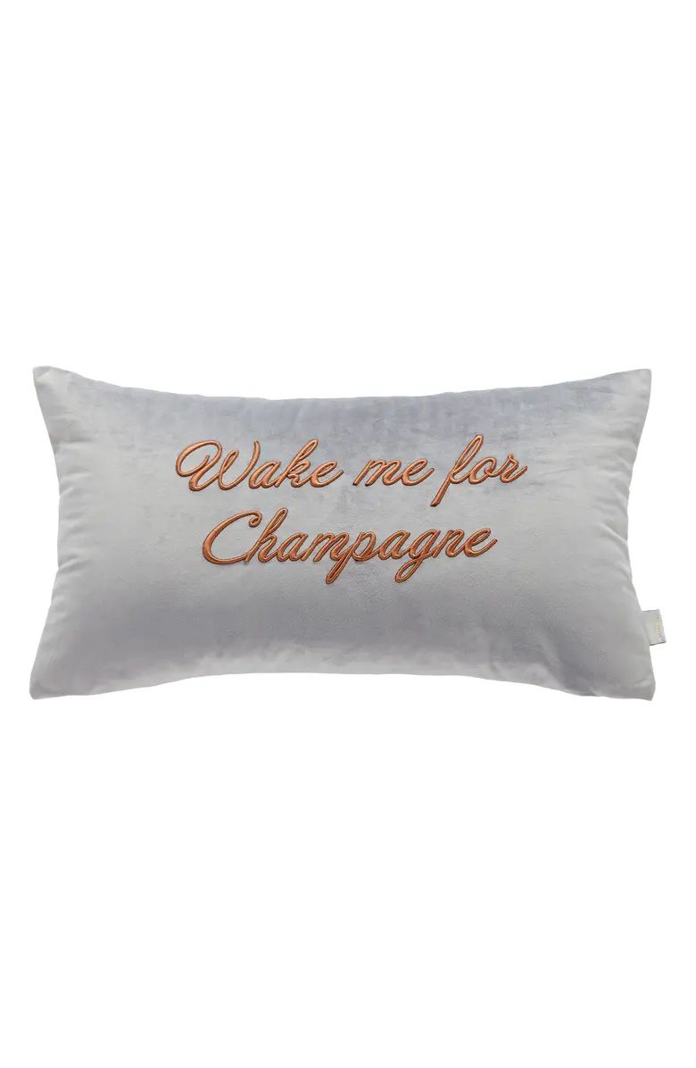 Wake Me for Champagne Velvet Accent Pillow | Nordstrom