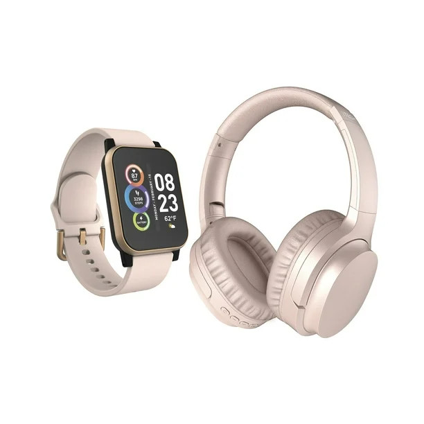iTech Fusion 2 Unisex Pink Smart Watch with Wireless Headphone 900350B-40-P12 - Walmart.com | Walmart (US)
