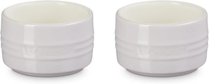 Le Creuset Stoneware Round Ramekin Straight Wall Set of 2, 6.75oz. Each, Shallot | Amazon (US)