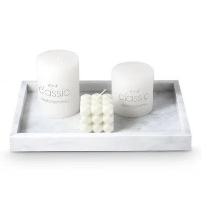 Natural Marble Tray For Bathroom, 12" X 8" Natural Marble Serving Tray For Kitchen & Home Decor – Natural Marble Vanity Organizer | Wayfair North America