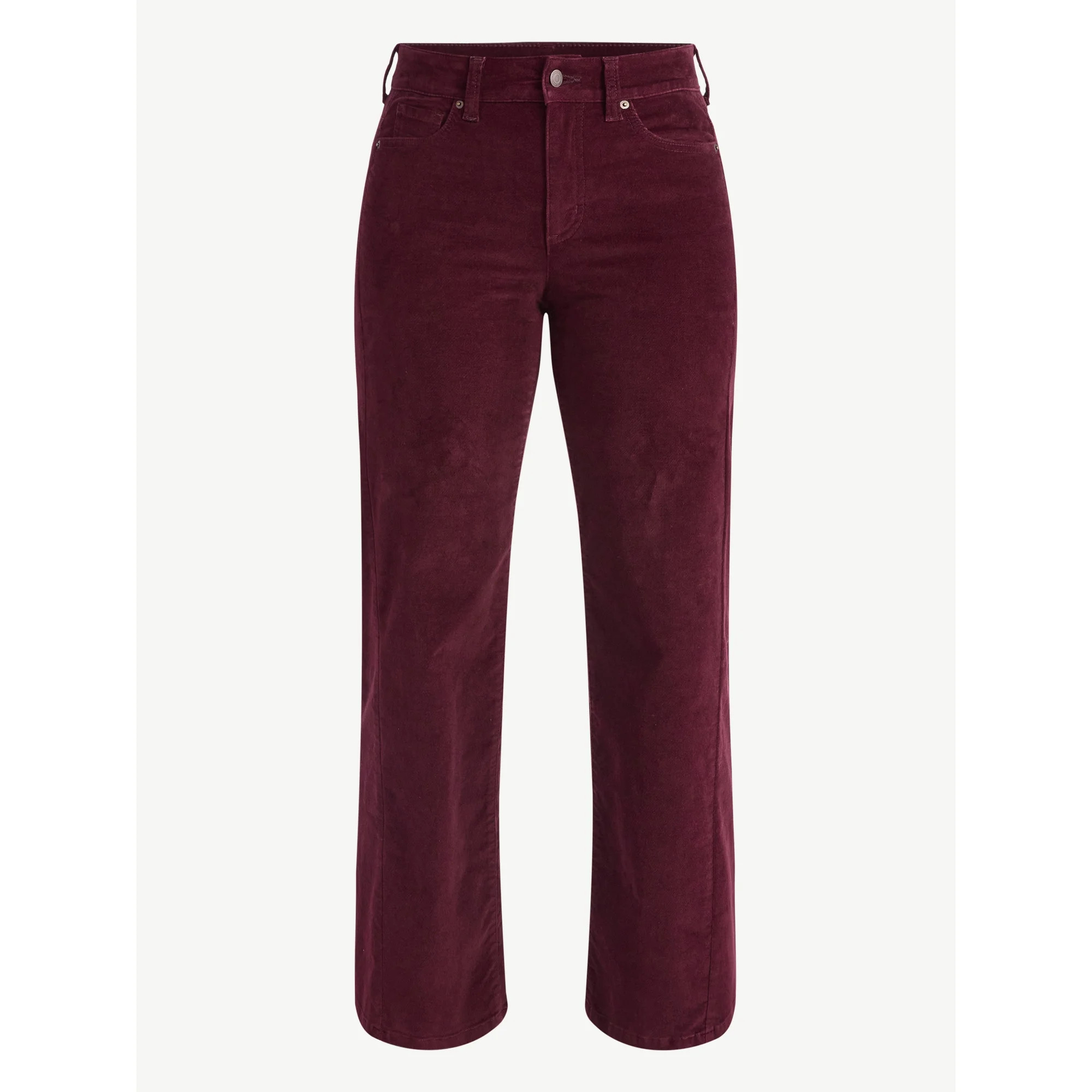 Time and Tru Women's Velvet Wide Leg Pants, 32" Inseam, Size 0-20 | Walmart (US)